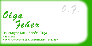 olga feher business card