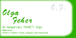 olga feher business card